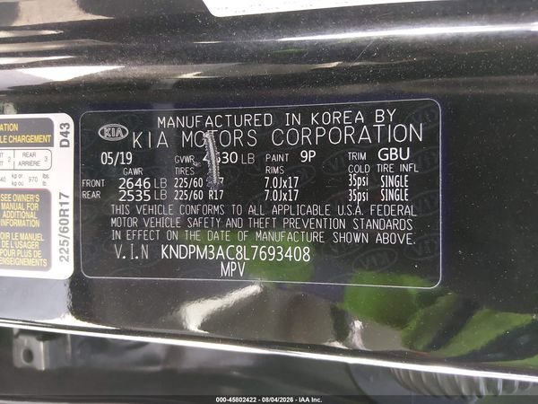 2020 KIA SPORTAGE LX