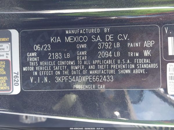 2023 KIA FORTE GT-LINE