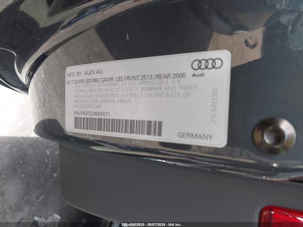 2018 AUDI A5 2.0T PREMIUM