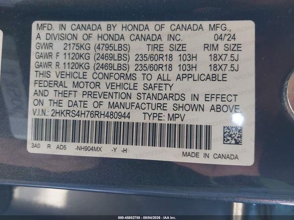 2024 HONDA CR-V EX-L AWD