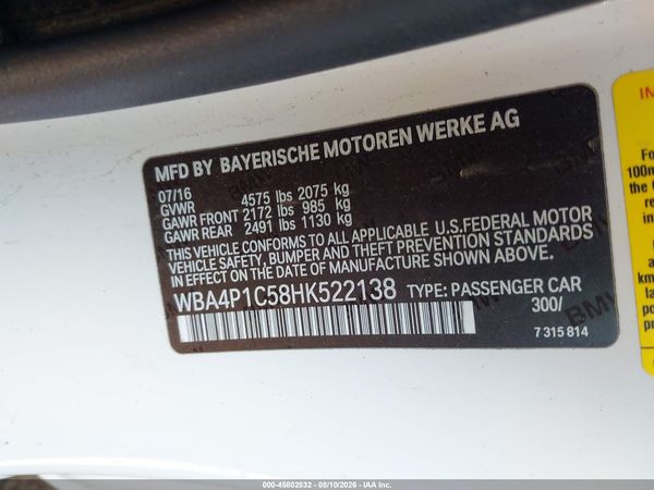 2017 BMW 440I