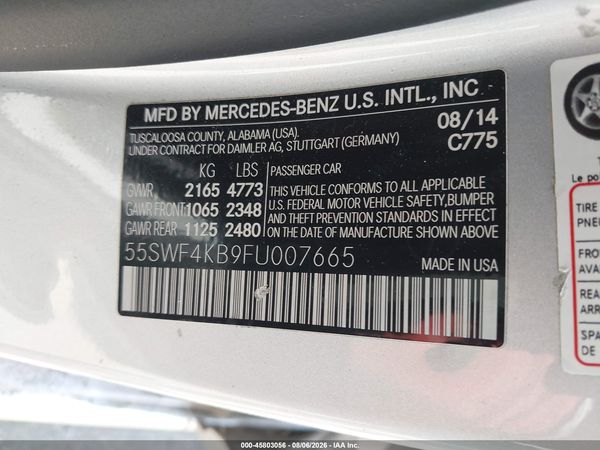 2015 MERCEDES-BENZ C 300 4MATIC