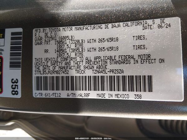 2024 TOYOTA TACOMA TRD SPORT