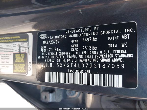 2018 KIA OPTIMA S