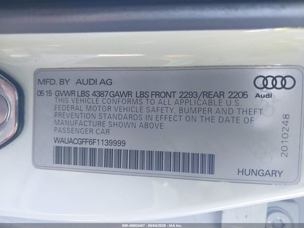 2015 AUDI A3 1.8T PREMIUM
