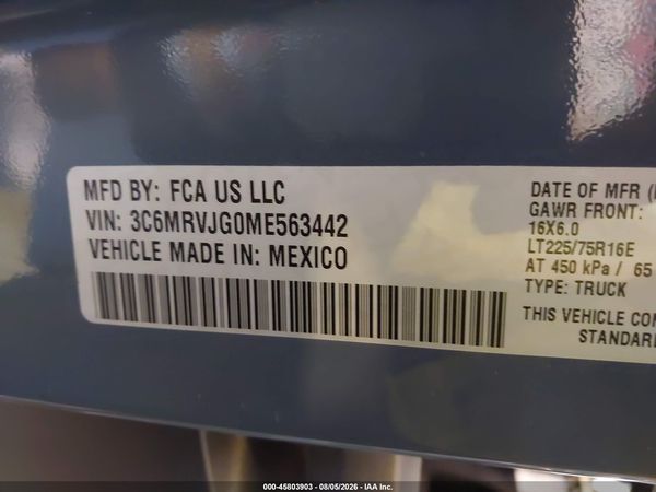 2021 RAM PROMASTER 3500