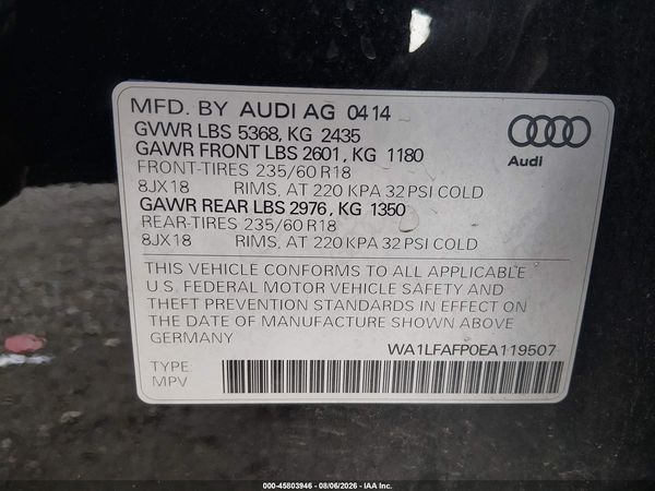 2014 AUDI Q5 2.0T PREMIUM
