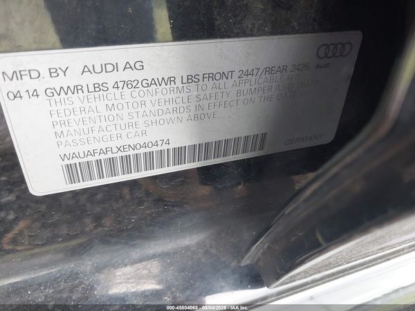 2014 AUDI A4 2.0T PREMIUM