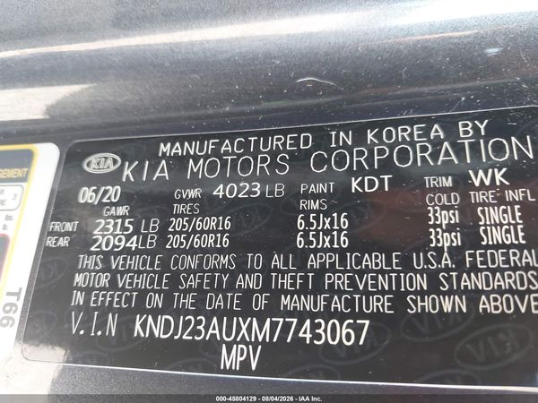 2021 KIA SOUL LX