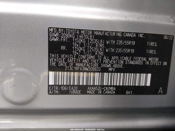 2022 TOYOTA RAV4 XLE PREMIUM