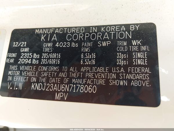 2022 KIA SOUL LX
