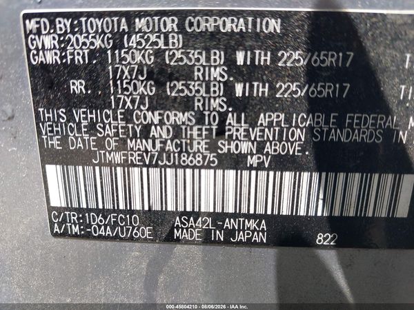 2018 TOYOTA RAV4 XLE