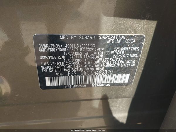 2025 SUBARU FORESTER PREMIUM — I9