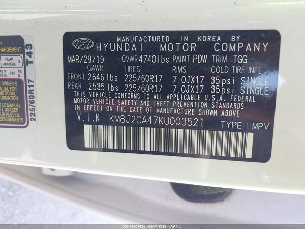 2019 HYUNDAI TUCSON SE