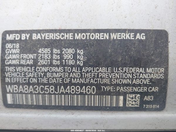 2018 BMW 320I XDRIVE