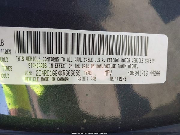 2019 CHRYSLER PACIFICA LIMITED