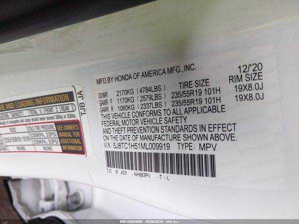 2021 ACURA RDX TECHNOLOGY PACKAGE