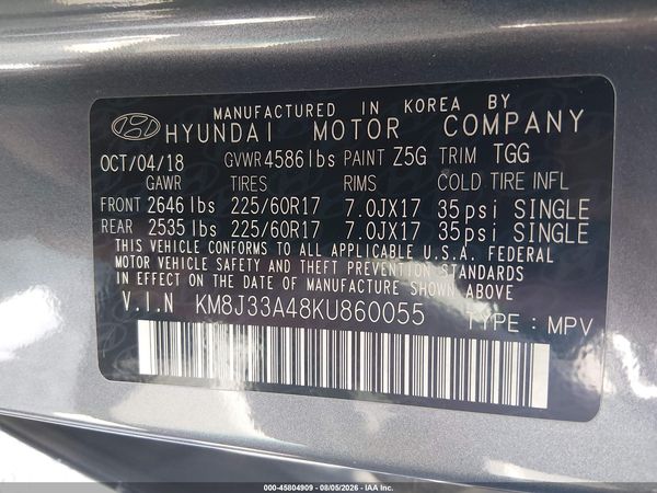 2019 HYUNDAI TUCSON VALUE