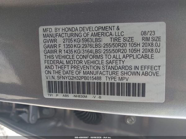 2023 HONDA PILOT 2WD SPORT