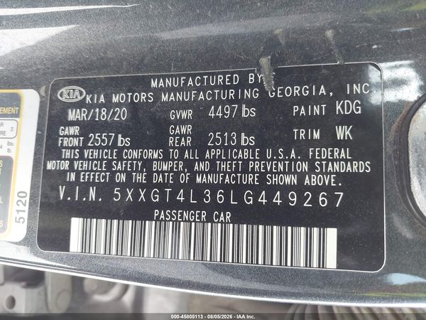 2020 KIA OPTIMA LX