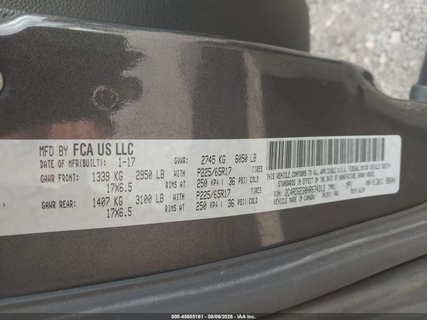 2017 DODGE GRAND CARAVAN GT