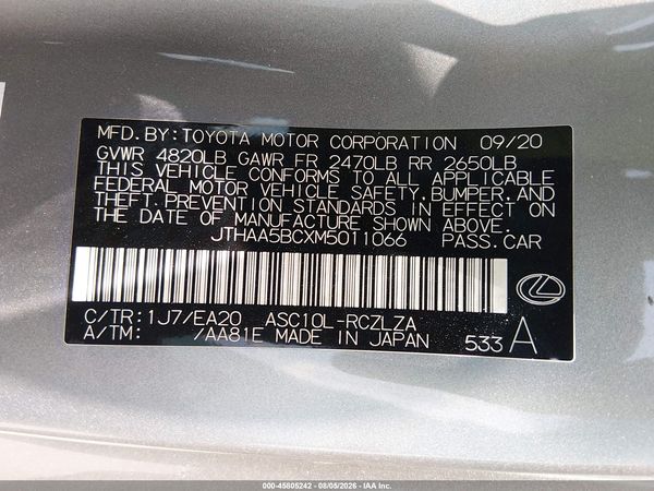 2021 LEXUS RC 300 300 Base