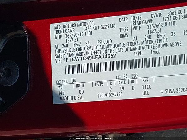 2020 FORD F-150 XLT