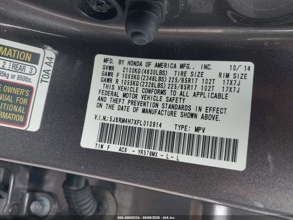 2015 HONDA CR-V EX-L