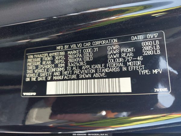 2017 VOLVO XC90 T6 INSCRIPTION