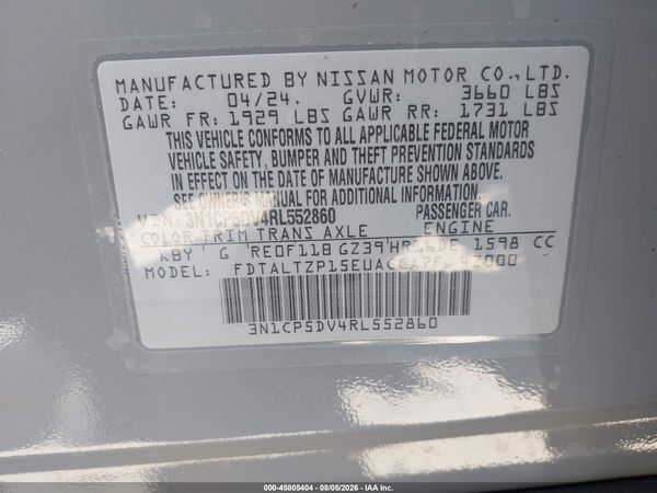 2024 NISSAN KICKS SR XTRONIC CVT