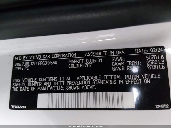 2024 VOLVO S60 B5 PLUS DARK THEME