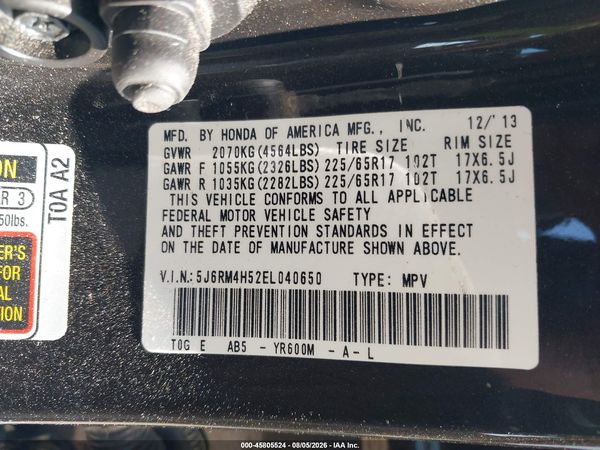 2014 HONDA CR-V EX