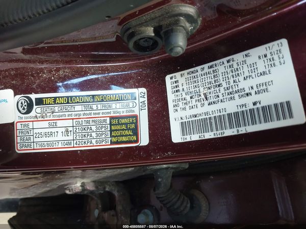 2014 HONDA CR-V EX-L