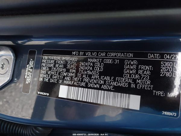 2021 VOLVO XC60 T5 INSCRIPTION