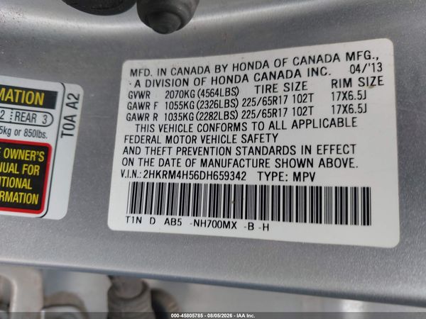2013 HONDA CR-V EX