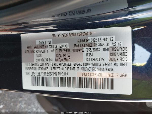 2021 MAZDA CX-9 TOURING