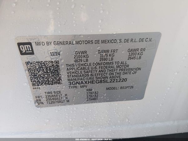 2025 CHEVROLET EQUINOX FWD LT — I9