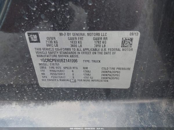 2014 CHEVROLET SILVERADO 1500 WORK TRUCK — I9