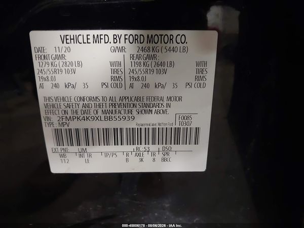2020 FORD EDGE TITANIUM