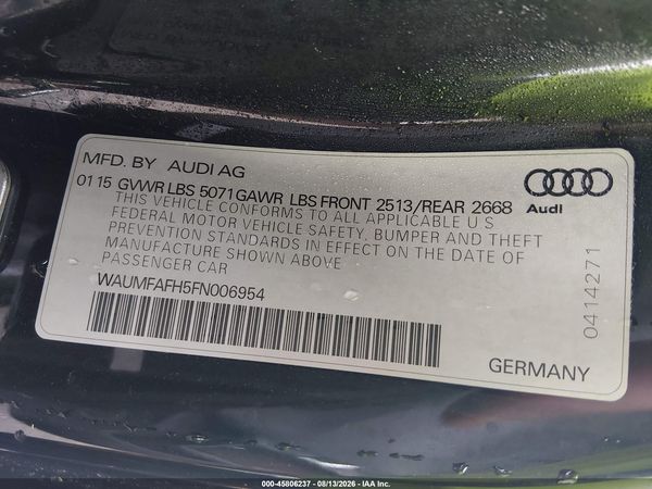2015 AUDI A5 2.0T PREMIUM