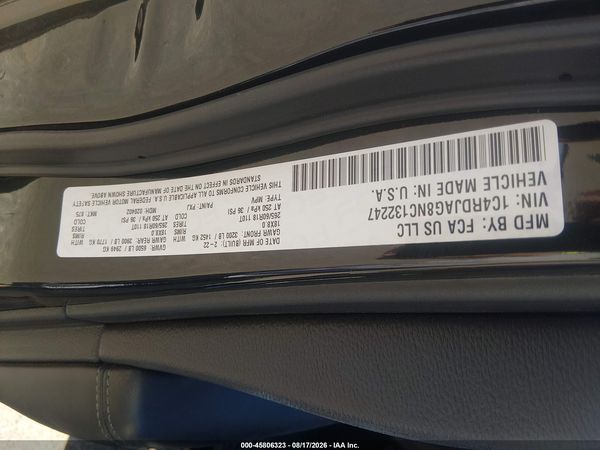 2022 DODGE DURANGO SXT AWD