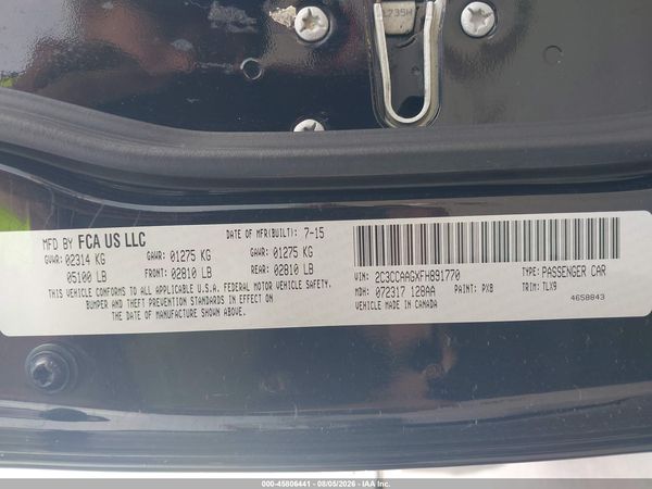 2015 CHRYSLER 300 LIMITED