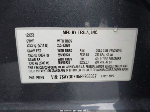 2023 TESLA MODEL Y RWD