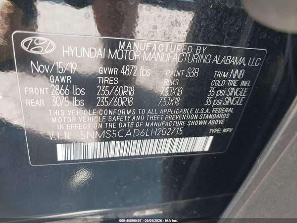 2020 HYUNDAI SANTA FE LIMITED