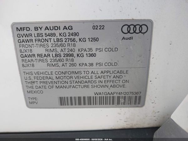 2022 AUDI Q5