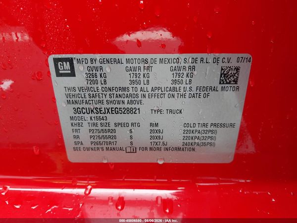 2014 CHEVROLET SILVERADO 1500 LTZ — I9