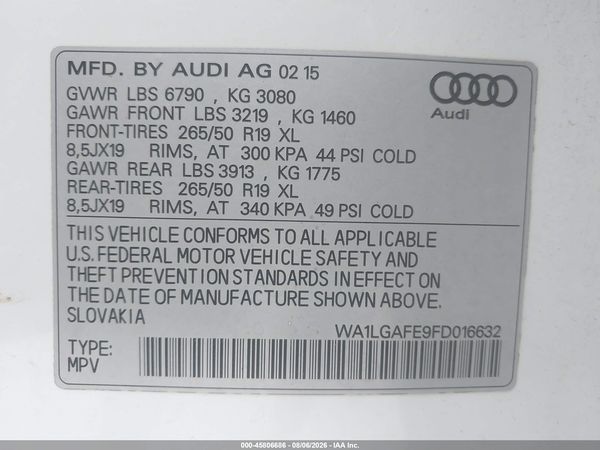 2015 AUDI Q7 3.0T PREMIUM