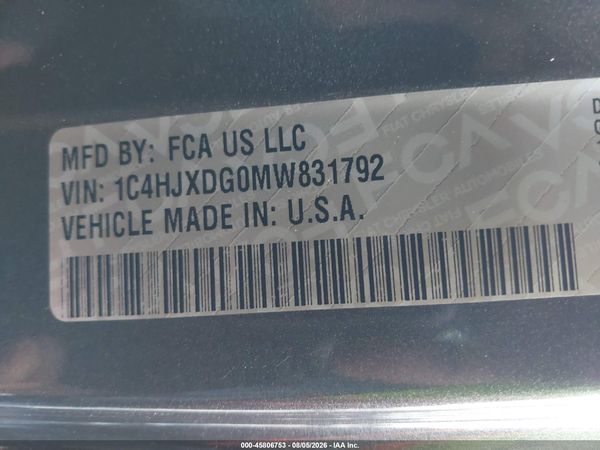 2021 JEEP WRANGLER UNLIMITED SPORT S 4X4