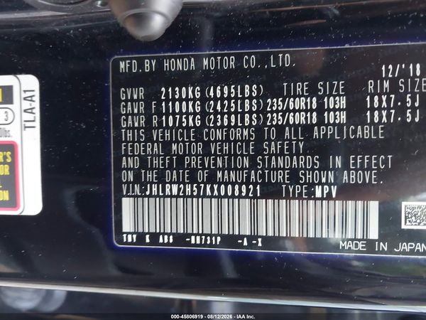 2019 HONDA CR-V EX