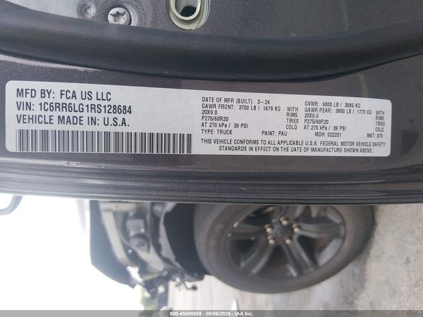 2024 RAM 1500 CLASSIC WARLOCK  4X2 5'7 BOX